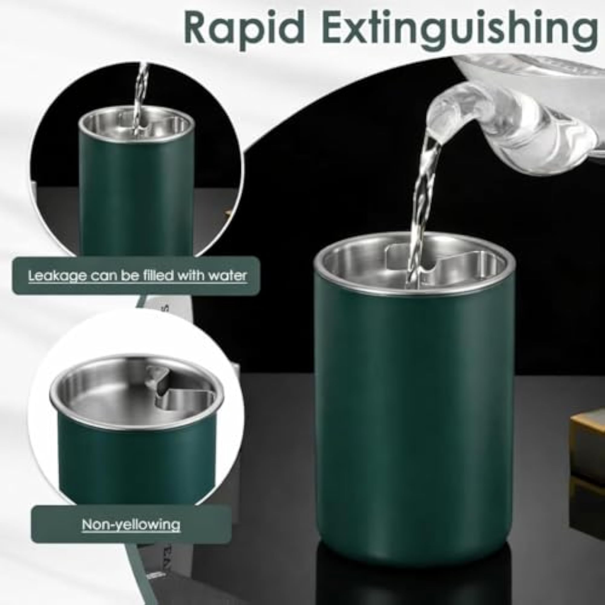 Stainless Steel Car Ashtray with Lid